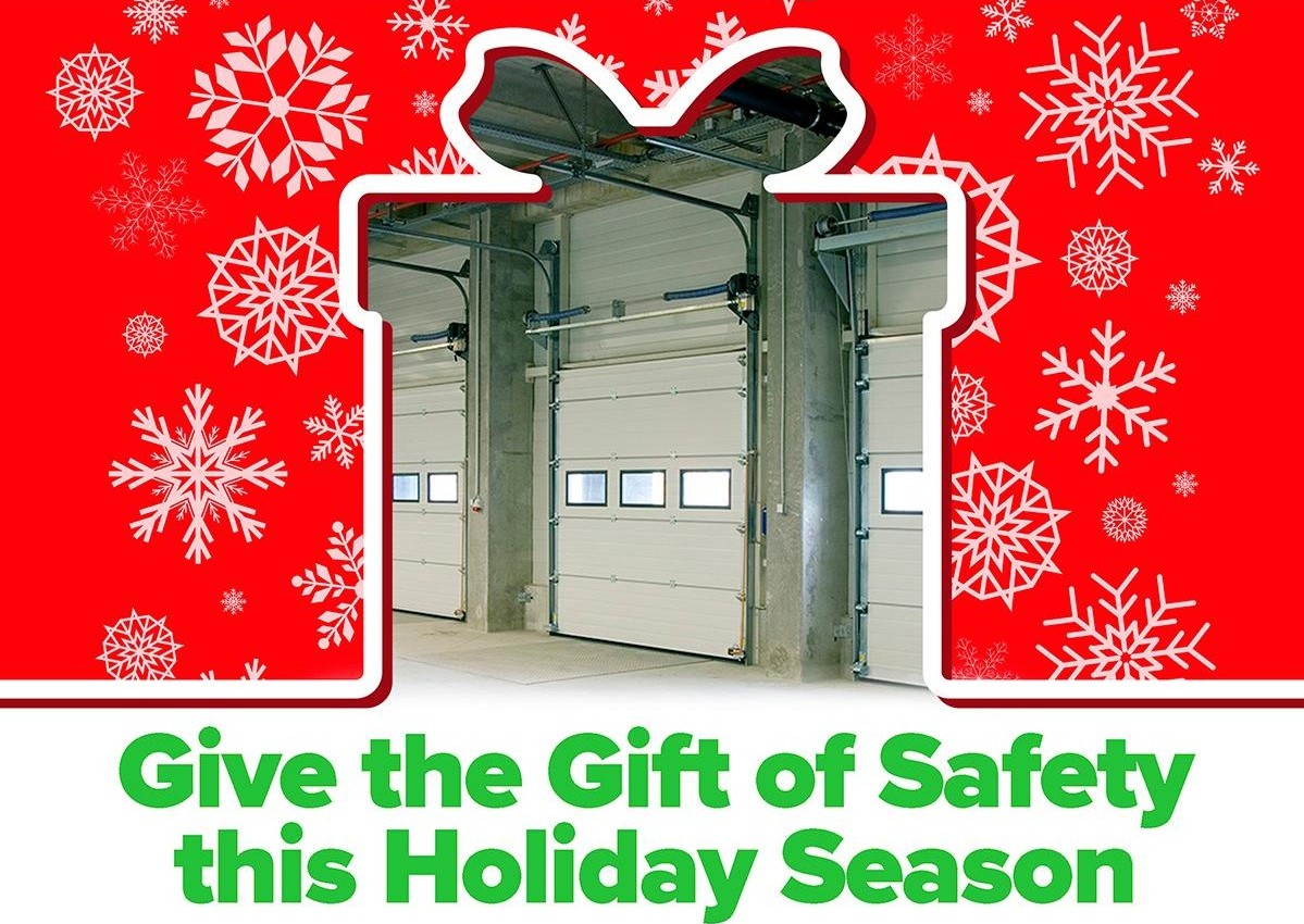 Give the gift of safety this holiday seasons - industrial doors wrapped in bow